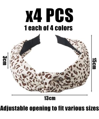 4 Women's Headbands Wide Women's Headbands Non-slip Women's Headbands Comfortable Headbands for Women's Hair Women's Braided Headbands Cosmetic Hairbands - Buy Online on GoSupps.com