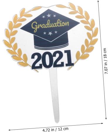 MERRYHAPY 7pcs 2021 Graduation Season Card Cupcake Ornaments 2021 Graduation Cupcake Topper Cupcake Toppers Graduation Party Decorations Cake Decorating Student Acrylic Photo - Buy Online on GoSupps.com