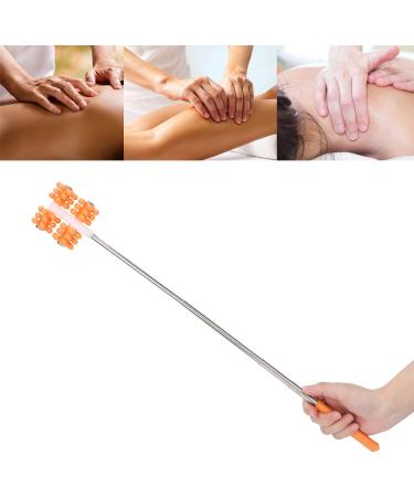Verdant Touch Back Scooter Massage Device | Teleskoproller for Muscle Soreness & Pain Relief Ideal for Men & Women (Orange) - Buy Online on GoSupps.com