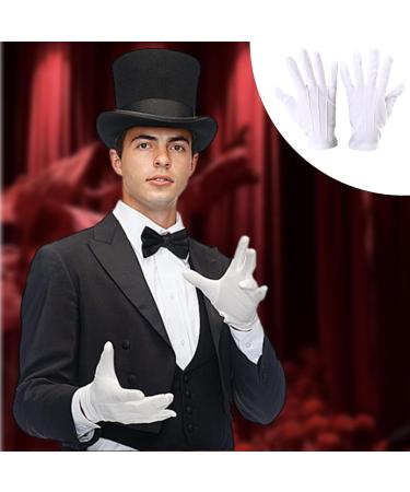 Omjmyy White Gloves - 6 Pairs of Sweatproof Nylon Gloves for Women & Men | Perfect for Skin Care Evening Wear Cosplay & Jewelry Inspection - Buy Online on GoSupps.com