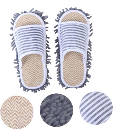 minkissy 2 Pairs Slippers Slipper Mop Slipper Cleaning Womens Socks Non Slip Socks Wooden Floor Cleaner Wood Floor Cleaner Cloth Slipper Indoor Shoes Multipurpose Non-slip Shoes 27x13cm 9x3pcs - Buy Online on GoSupps.com