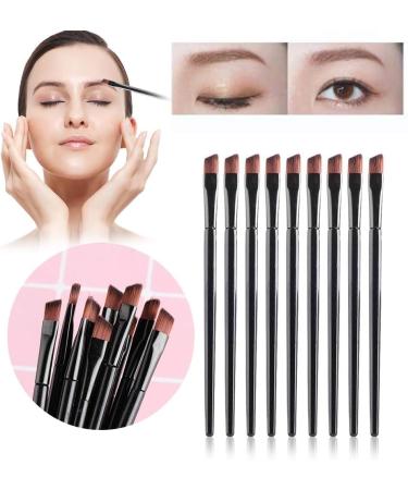 10PCS Eyebrow Brush Set - Premium Angled Synthetic Blending Makeup Brushes for Perfect Eyebrow & Eyeshadow Application - International Shipping Available - Buy Online on GoSupps.com