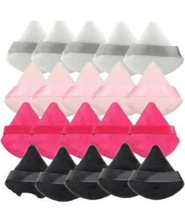 1-12Pcs Triangle Velvet Powder Puff Flours Mini Face Makeup Sponge Cosmetics Soft Cotton Face Powder Puff Lightweight Washable (Color : 6Pcs-Black) - Buy Online on GoSupps.com