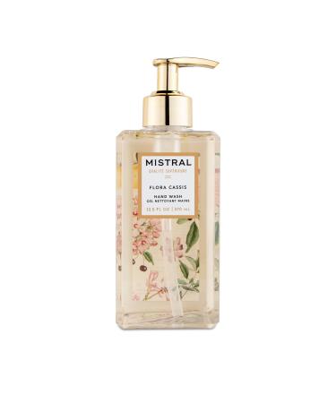 Mistral Luxe Hand Wash Flora Cassis 12.5 fl oz | Rich Lathering Cleanser with Organic Chamomile Water Aloe and Sweet Almond Oil Flora Cassis 12.5 Fl Oz (Pack of 1)