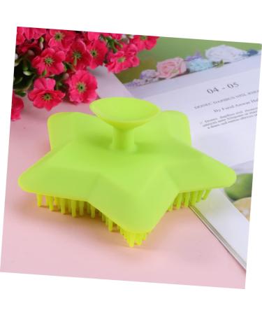 Healvian Hair Scrubber & Body Shower Brush - Silicone Bathing Scrubber for Baby & Adult - Soft Massage Comb - Green (1PCS) - Buy Online on GoSupps.com