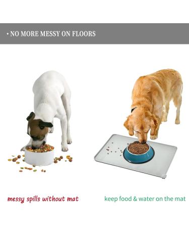 Reopet Silicone Feed Mats for Pets - Waterproof Dog & Cat Mats with Elevated Edges - Available in 53 x 37 cm (1-Pack) - Buy Online on GoSupps.com
