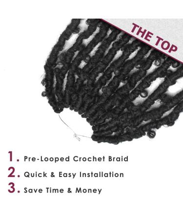 Niseyo 10 Inch Soft Butterfly Locs - 6 Packs Handmade Pre-Looped Faux Locs Crochet Braids (1B) - Buy Online on GoSupps.com