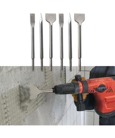 findmall 6-Piece SDS Plus Chisel Set  40Cr Steel Concrete Drill Bit Set  Rotary Hammer Bits Chisel Set Including Point Chisel  20mm Flat Chisel  40mm Flat Chisel - Buy Online on GoSupps.com