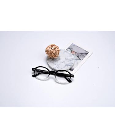 Eyekepper 5-Pack Retro Round Reading Glasses with Spring Hinges - Black/Clear +2.50 - Stylish & Durable Readers for All Occasions - Buy Online on GoSupps.com