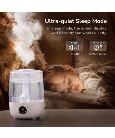 ALACRIS Smart Humidifier 4L - Constant Humidity, LED Display, Ultra-quiet Operation - Perfect for Bedroom, Baby Room - Up to 30H - 30 (Upgraded) - Buy Online on GoSupps.com