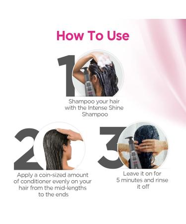 Intense Shine Conditioner - Organic Rice & Silk Protein for Softer Smoother Shinier Hair | Best Conditioner for Dry Damaged & Frizzy Hair (8.45 Fl Oz - Buy Online on GoSupps.com