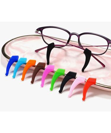 Anawakia Anti-Slip Glasses Holder - 20 Pairs Silicone Retainers & Temple Hooks - Black | International Shipping Available - Buy Online on GoSupps.com