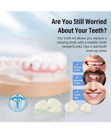 Fake Teeth Repair Kit - Moldable False Tooth for Fixing Broken & Missing Teeth - Natural Look - Set of 60 - Buy Online on GoSupps.com