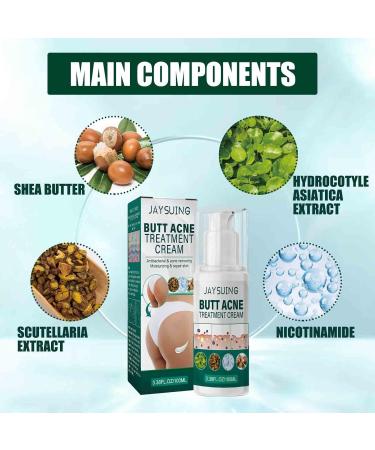  Orgrul Set of 2 creams for treating buttock acne and acne anti-pimple cream deep pore cleansing balances skin's moisture and oil gentle ingredients easy to apply - Buy Online on GoSupps.com