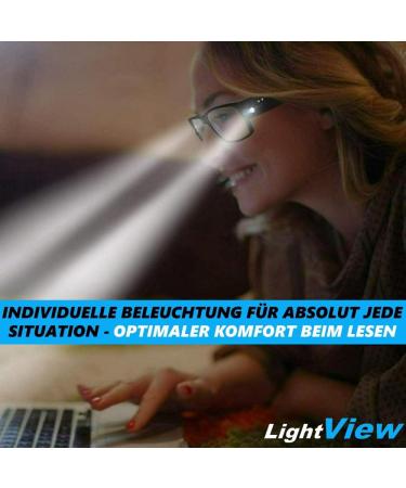 Mavura Caremaxx LED Reading Glasses with Blue Light Filter - Unisex Reading Light Glasses in Black (1 2 3 Diopters) | Enhance Your Reading Experience - Buy Online on GoSupps.com