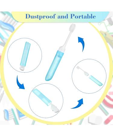 Folding Travel Toothbrush Set with Case - Soft Bristles, Portable for Camping, Hiking, Business Trips - 5 Colors - Buy Online on GoSupps.com