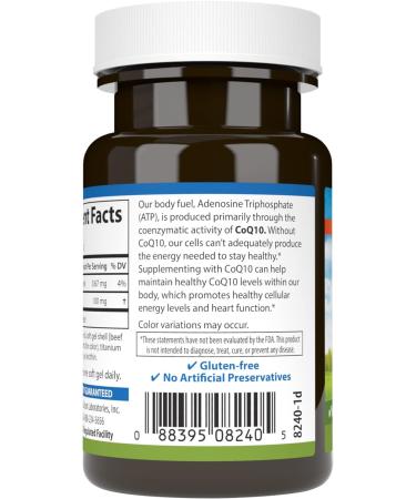 Carlson - Co-Q10 Co-Enzyme Q10 100 mg Energy Production & Heart Function 30 Softgels - Buy Online on GoSupps.com