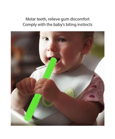 Flexible Soft Silicone Teething Tube for Home - Green Hollow Teething Toy - Buy Online on GoSupps.com