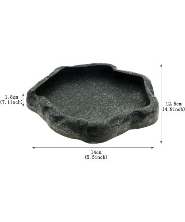 Uotyle Reptile Feeding Bowl Crawler Pet Feeding Round bowl Food Water Non-toxic Resin Dish Suitable for Reptile Turtle Tortoise Scorpion Lizard Crabs Pets Supplies Cyan Small - Buy Online on GoSupps.com