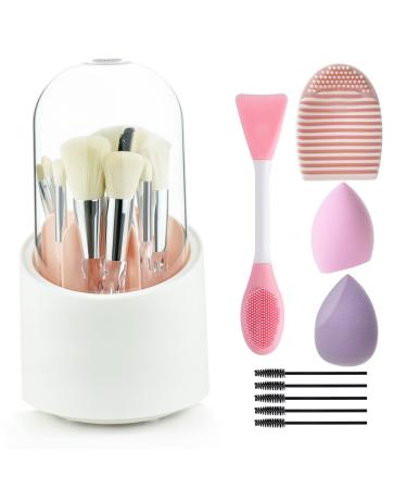 111 Transparent Diamonds Makeup Brushes Set Natural Premium Synthetic Eyeshadow Foundation Face Blending Blush Concealers Eye Makeup Brushes Set Professional for Women Kids Makeup Brushes