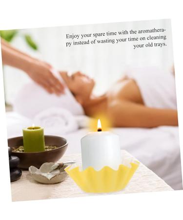 Buy Homsfou 50 PC Wax Paper Cups | Home Wax Warmers & Fragrance Accessories | Eco-Friendly Candle Inserts - 9x9x8 cm - Buy Online on GoSupps.com