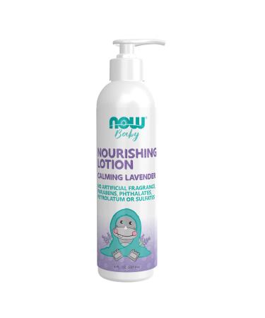 NOW Baby  Nourishing Lotion  Calming Lavender  Paraben Free  8 Fluid Ounces - Buy Online on GoSupps.com