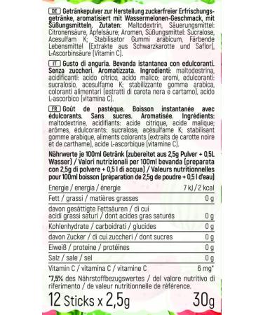 Buy INSTICK Sugar-Free Instant Watermelon Drink | Vegan Low-Calorie Vitamin C | 12 x 0.5-1L Pack - Worldwide Shipping - Buy Online on GoSupps.com