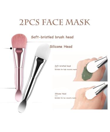 Deluxe 24-Piece Pink Makeup Brush Set- Natural Goat Hair Brushes for Eye Shadow, Concealers, Foundation, Powder, Blush-Kabuki & Silicone Face Brush Included- High-Quality Cosmetic Blending Tools - Buy Online on GoSupps.com