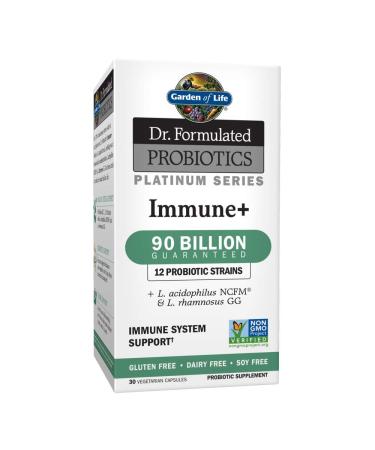 Garden of Life Dr. Formulated Probiotics Platinum Series Immune+ 90 Billion CFU Guaranteed, One a Day Probiotic Supplement Acidophilus & Rhamnosus, Vegan, Non-GMO Immune System Support, 30 Capsules - Buy Online on GoSupps.com