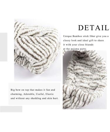Aceorna Stripe Spa Headband - Soft Fleece Bow Hair Band for Face Washing & Makeup - Buy Online on GoSupps.com