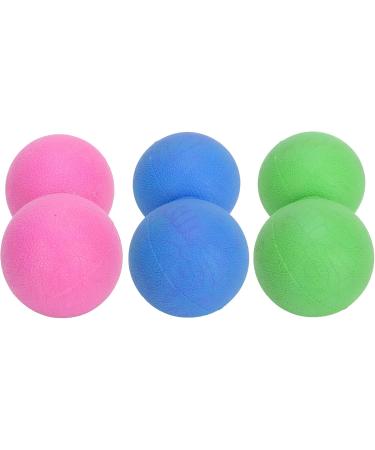 Verdant Touch Peanut Massage Ball - Silicone Yoga & Fitness Equipment for Muscle Relaxation - Available in Rose Red Green Blue - Buy Online on GoSupps.com