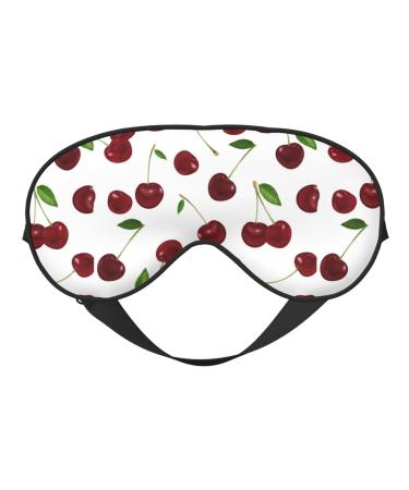 Double-Sided Eye Mask Eye Sleep Shade Cover Red Blackberries Raspberries Unisex Night Sleeping Mask