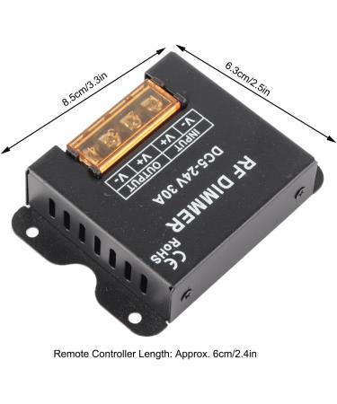 Akozon LED Single Color RF Remote Control Dimmer - 3 Buttons Large Wireless Control for LED Lights - Buy Online on GoSupps.com
