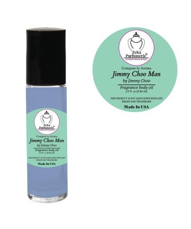 ZEKA PARFUMERIE Compare to Aroma compatible with Jimmy Choo Man Fragrance Body oil on 1/3 oz (9.86ml) Travel size Roll-On Botlle