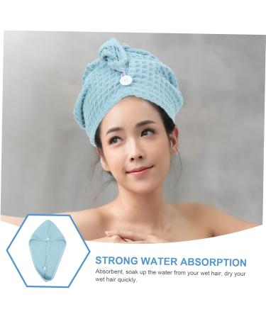 Cabilock Quick Drying Shower Cap Shower Cap Large Hair Cap Towel Turban Shower Essentials for Women Turbans for Women Bath Shower Cap Hair Drying Towel Quick Drying Bath Cap Head Bath Cap Blue 65.00X25.00X0.50CM - Buy Online on GoSupps.com