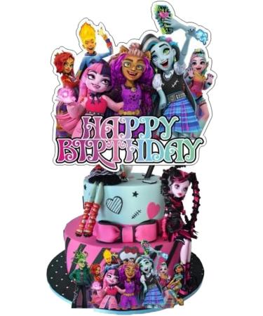 25 Pcs Monster Happy Birthday Cake Topper Cupcake Toppers for Kids Monster Theme Birthday Party Decorations - Buy Online on GoSupps.com