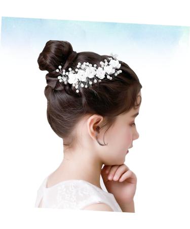 ifundom Rhinestone Bridal Comb floral hair comb bride Bridal Side Combs pearl bridal hair comb bridal headpieces for wedding pearl hair comb for women Small and fresh Miss flowers - Buy Online on GoSupps.com