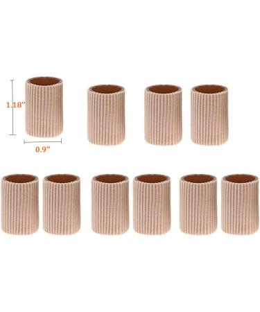 DYKOOK Big Gel Lined Toe Tubes Sleeves 10 Pcs Made of Elastic Fabric Lined with Silicone Gel. Toe Sleeve Protectors Relief Toe Pressure Pain Corn and Calluses Remover - Buy Online on GoSupps.com