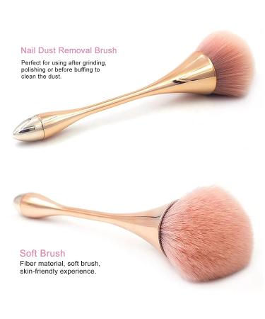 KAAGEE 2Pcs Nail Dust & Acrylic Brush Set - Makeup & Nail Art Tools - Gold+Black - Buy Online on GoSupps.com