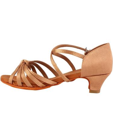 Soft Comfortable Latin Dance Shoes for Kids & Girls - 4 cm Heel Light Brown Size 30 EU | Fashionable & Durable - Buy Online on GoSupps.com
