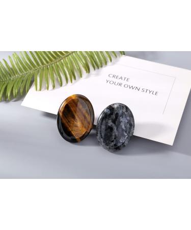Buy Labradorite Thumb Stone Crystal - Oval Nature Gem for Wiccan Reiki Healing Stress Relief & Energy Balancing - International Shipping Available - Buy Online on GoSupps.com