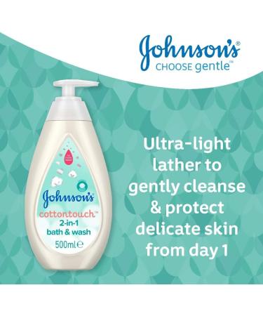Johnson s Baby 2 in 1 Cotton Sensation Shower Gel 500ml Gentle on newborns body and hair - Buy Online on GoSupps.com