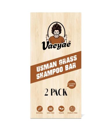 Usman Grass Dark Solid Shampoo Bar - Boost Hair Growth Thicken & Reverse Gray Hair Loss | Nourishing Conditioner for Men & Women - 2pcs - Buy Online on GoSupps.com