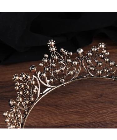 Kamirola Crystal Princess Crown Tiara for Women and Girls - KC Gold & Black - Buy Online on GoSupps.com