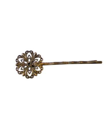 6pcs Retro Vintage Metal Hair Clips - Flower Bow Royal Square Bronze Hair Clamps | International Shipping - Buy Online on GoSupps.com