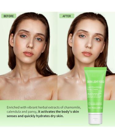 Skin Light Food Moisturizing Body Cream - Chamomile Calendula & Pansy for Dry Skin - 2.64 Fl Oz - International Shipping Available - Buy Online on GoSupps.com