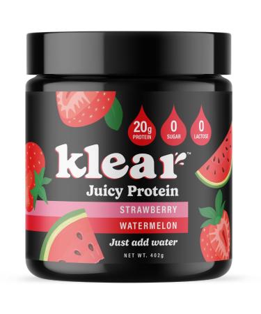Klear - Clear Protein Powder Strawberry Watermelon Lactose-Free Protein Powder 20g Protein Whey Isolate 0 Sugar 16 Servings Keto-Friendly Protein Isolate Mix Water Shake for Clear Protein Drink
