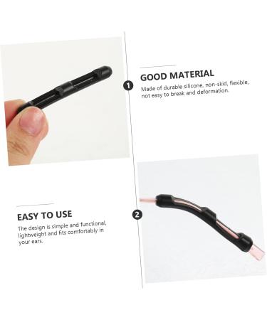 10 Pairs Non-Slip Silicone Glasses Retainers | Durable Eyeglass Ear Grips | Black Earmuffs 5.7x0.7CM - International Shipping Available - Buy Online on GoSupps.com
