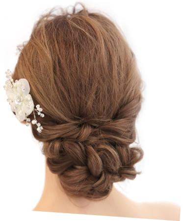 Angoily Tiara Bridal Hair Comb Wedding Hair Comb Decor Hair Comb Crystal Hair Comb Flower Head Pearl Bride - Buy Online on GoSupps.com
