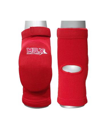 MRX Elbow Protector Arm Brace - Compression Padded Sleeve for Muay Thai MMA Kickboxing & More | Red Small/Medium Elbow Guard for Sports Enthusiasts - Buy Online on GoSupps.com